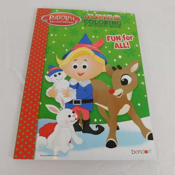 2 Rudolph The Red-Nosed Reindeer Christmas Jumbo Coloring & Activity Books New - Picture 7 of 12